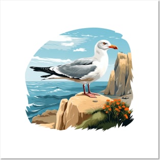 Cute Seagull Posters and Art